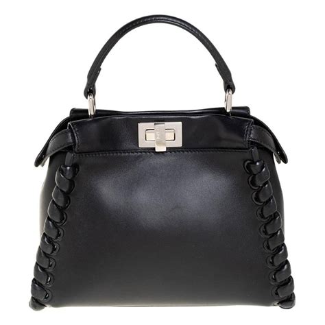 fendi mini peekaboo whipstitched satchel bag|Fendi peekaboo bag sale.